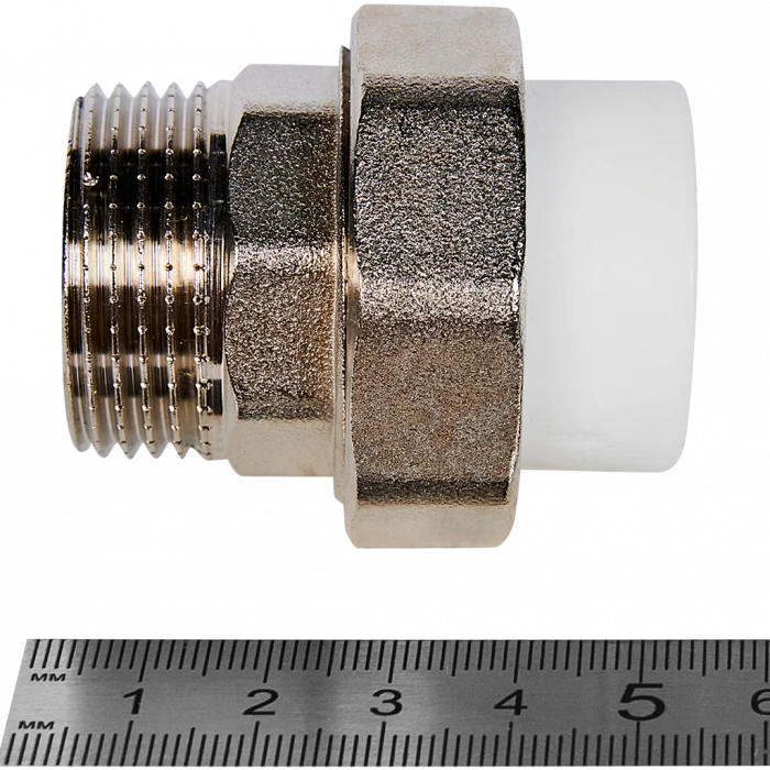 Муфта комбинированная Pro Aqua d=25-1 PP-R разъемная (американка) НР Белая