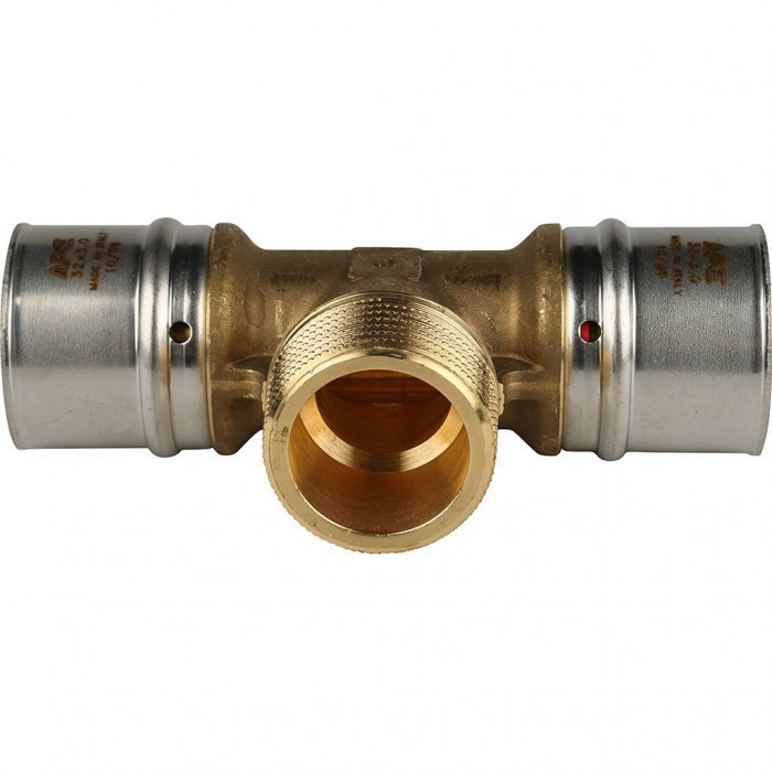 STOUT Тройник-переходник с наружной резьбой 32х1 х32 для металлопластиковых труб прессовой