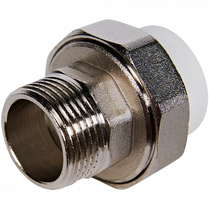 Муфта комбинированная Pro Aqua d=32-1 PP-R разъемная (американка) НР Белая