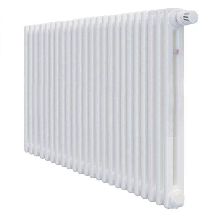Стальной трубчатый радиатор Zehnder Charleston CH 2056-24 1270 3/4" Ral 9016, боковое подключение