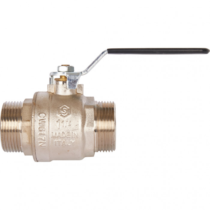 STOUT Кран шаровой полнопроходной, НР/НР, ручка рычаг 1 1/4