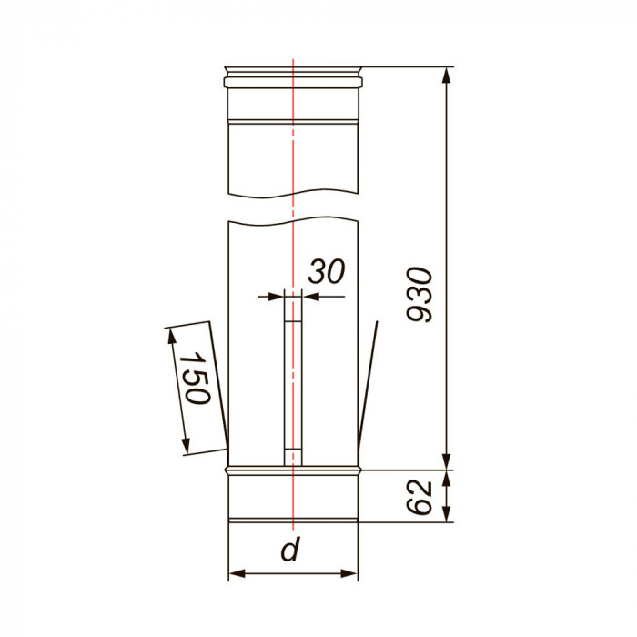 Труба D250 с дистанционными распорками, AISI 321 (Вулкан)