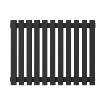 Стальной трубчатый радиатор KZTO (КЗТО) QUADRUM 40 V 500-8 Структурный черный шелк, 8 секций, боковое подключение