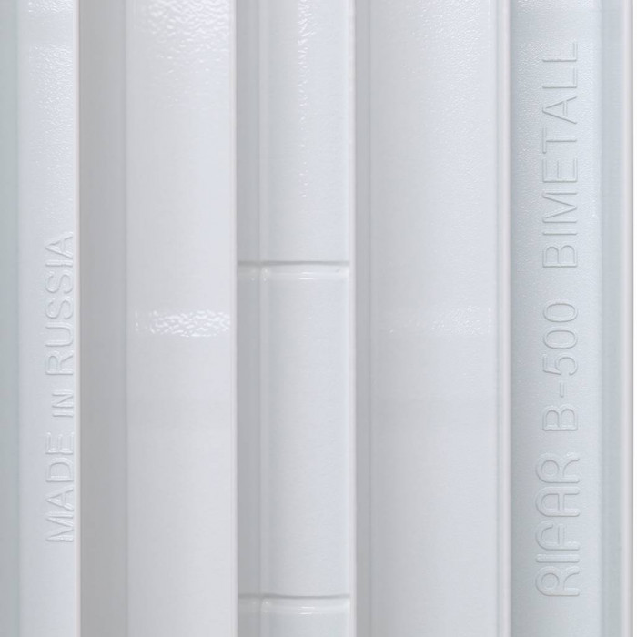 Биметаллический радиатор RIFAR BASE 500, 11 секций, боковое подключение, белый