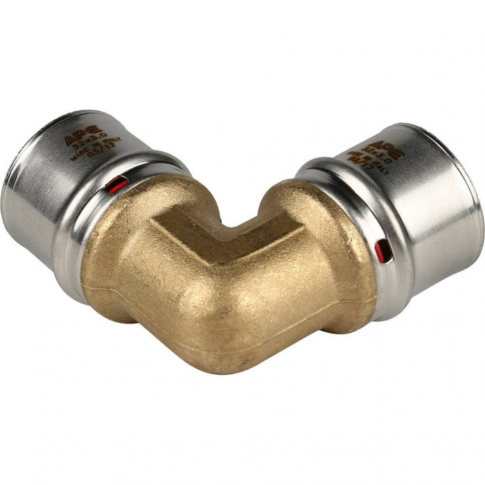 STOUT Угольник 90° 32х32 для металлопластиковых труб прессовой