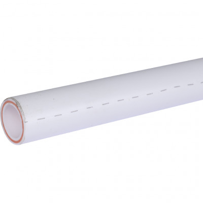 Труба полипропиленовая армированная (стекловолокно) (цвет белый) Kalde d=20х2,8 (PN 20)