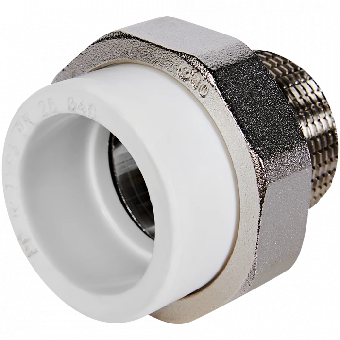 Муфта комбинированная Pro Aqua d=40-1.1/4 PP-R разъемная (американка) НР Белая