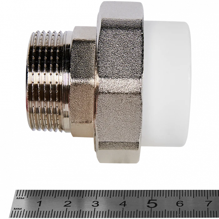 Муфта комбинированная Pro Aqua d=40-1.1/4 PP-R разъемная (американка) НР Белая