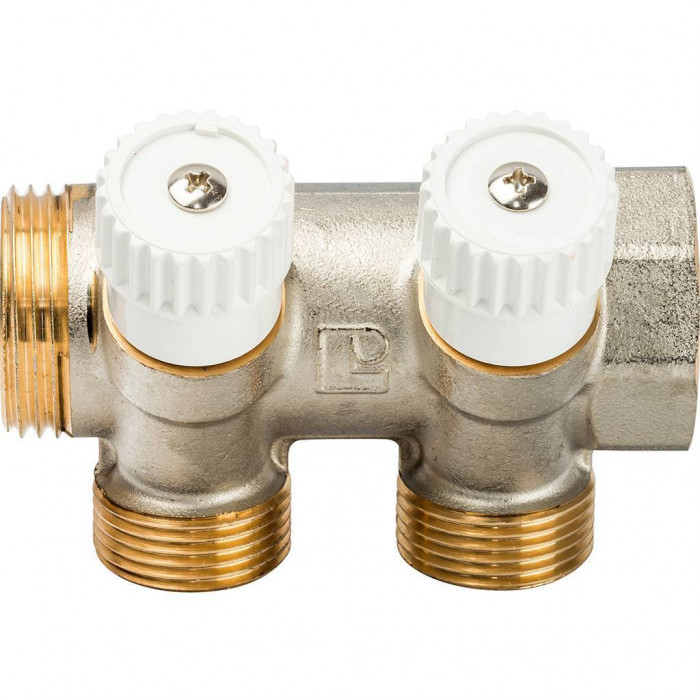 2-х ходовой коллектор LUXOR с перекрывающими кранами CP 452 (G1xG3/4 EK)